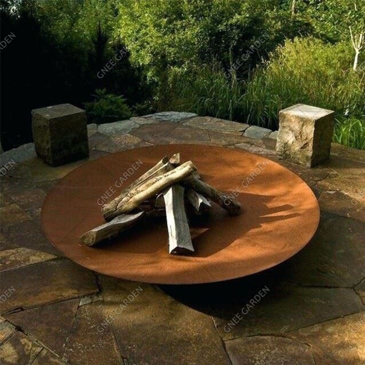 BBQ eldskål Corten stål eldgrop med grillring