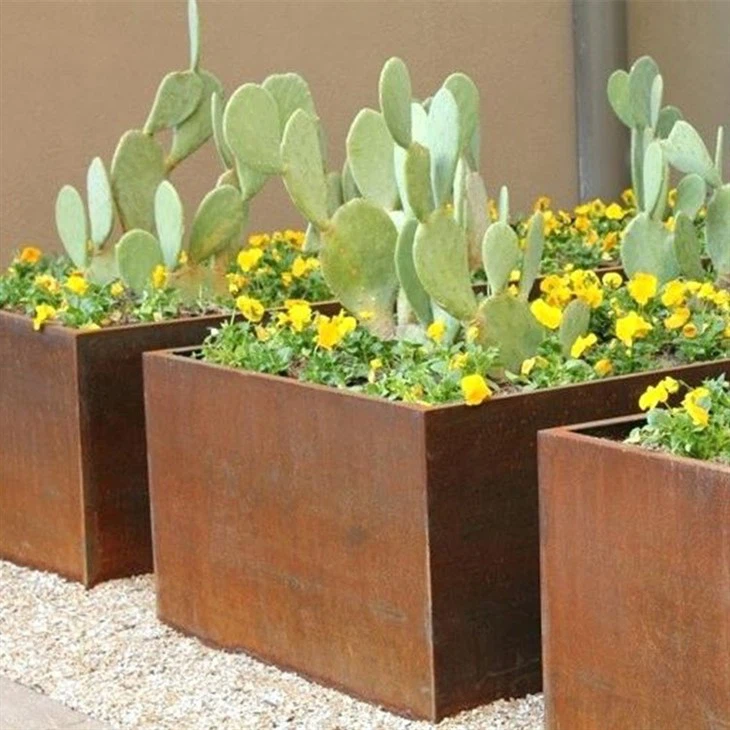 Corten Steel Flower Planter Box Corten Steel Garden Planter Pot Corten Steel Planter
