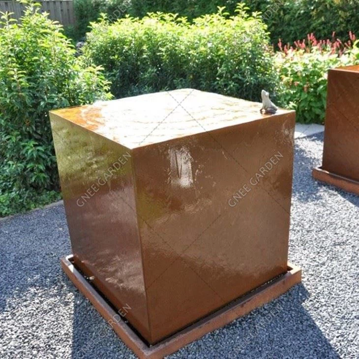 Cortenstål Metall Vattenfunktion för exteriördekoration