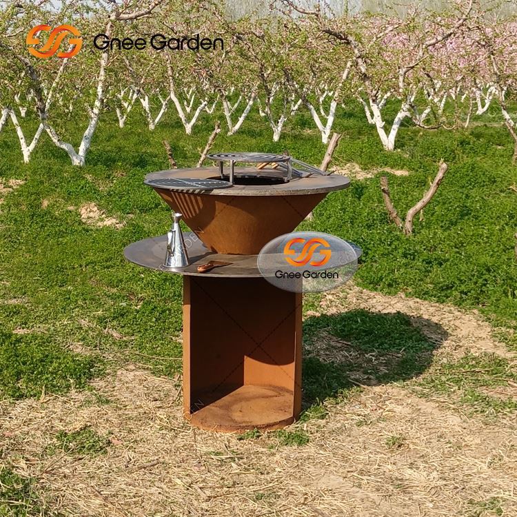 GNEE Corten Stål Corten Stål BBQ Grill