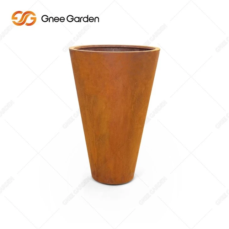 Large Corten Steel Planter Outdoor Raised Garden Corten Steel Planters