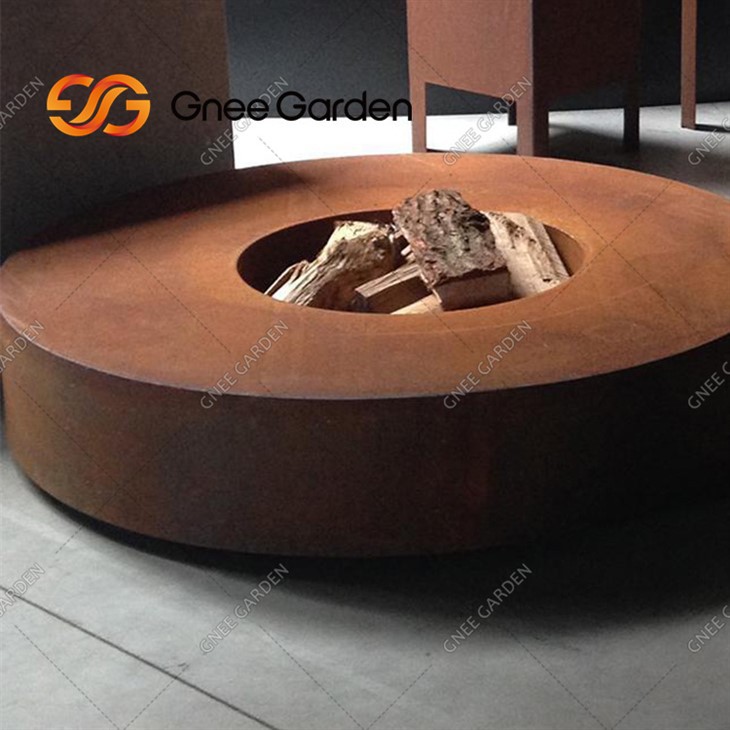 Professionell fabrik OEM utomhus stor corten stål eldstad