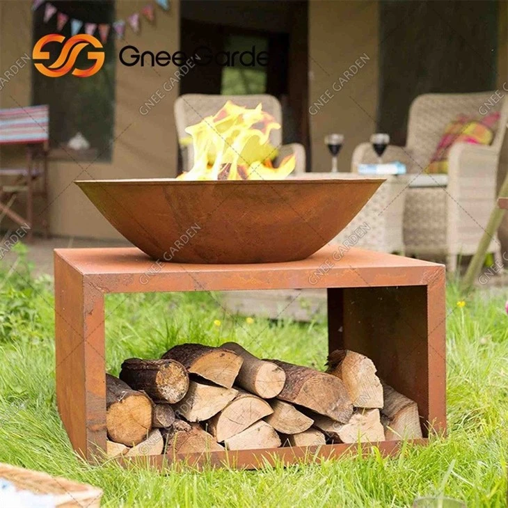 Rusty Style Corten Steel Wood Burning Fire Pit