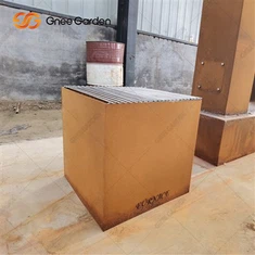 Corten stål rund metall eldstad