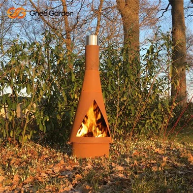 Utomhus Corten Steel Trädgårdsspis till salu