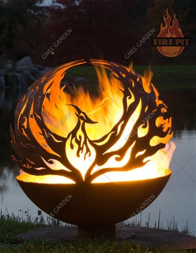 Utanför Fire Pit Corten Steel Garden Ball
