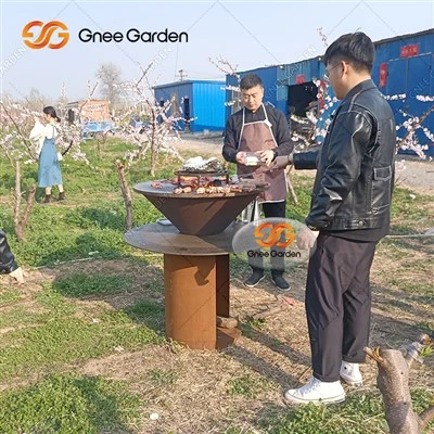 Rostig metall Corten Steel Grill Grill BBQ