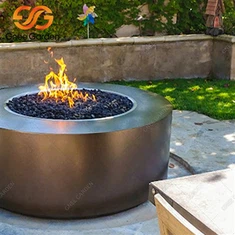 Weather Steel Rund Steel Fire Pit