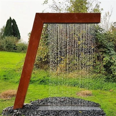 Corten Steel Runt vattenbord Trädgård Us Water Feature
